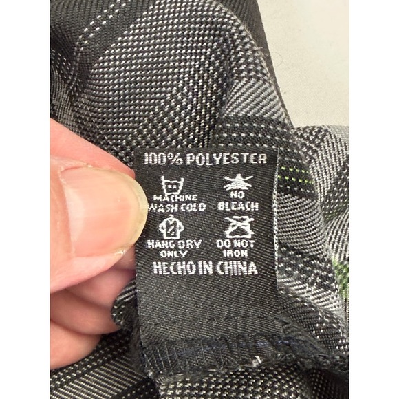 Men's Dixxon Flannel Shirt Sublime Long Beach, CA Green Black Gray Plaid Size XL - Picture 9 of 10